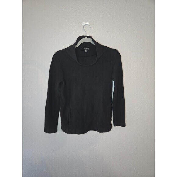 J. Crew Mercantile Women's Black Cowl Neck Long Sleeve Sweater Size XXS - Picture 6 of 6